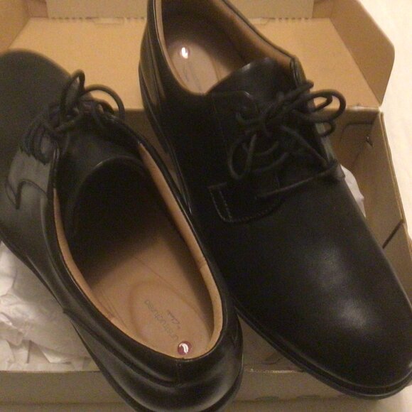 Clarks Lace Up Dress/Casual Shoes Un Tailor Tie Model Black 12W - Picture 3 of 6